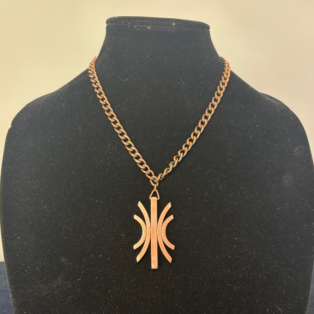 Vintage Renoir Copper Pendant Necklace